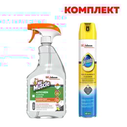 Mr.Muscle Препарат за почистване на кухня, 750 ml, в комплект с Pronto Универсален препарат Multi Surface, 400 ml