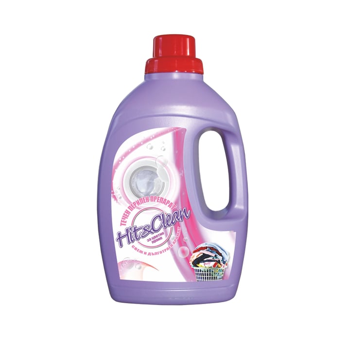 Hit&Clean Перилен препарат, течен, за цветно пране, 1.5 L