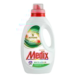 Medix Перилен препарат 6 Actions White&Color, течен, 1.1 L, за 20 пранета