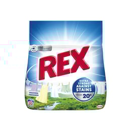 Rex Перилен препарат Amazonia Freshnes, прах, за бяло пране, 1.1 kg, за 20 пранета