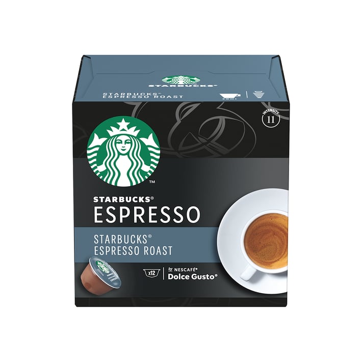 Nescafé Кафе капсула DG Starbucks, Dark Espresso Roast, 12 броя