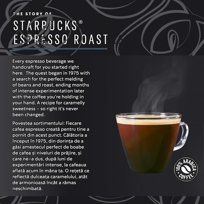 Nescafé Кафе капсула DG Starbucks, Dark Espresso Roast, 12 броя