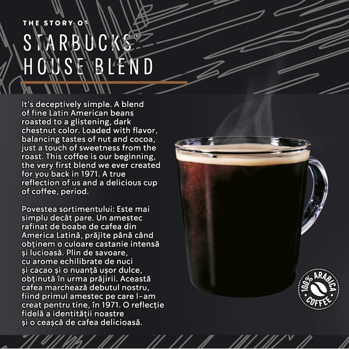 Nescafé Кафе капсула DG Starbucks, Americano House Blend, 12 броя