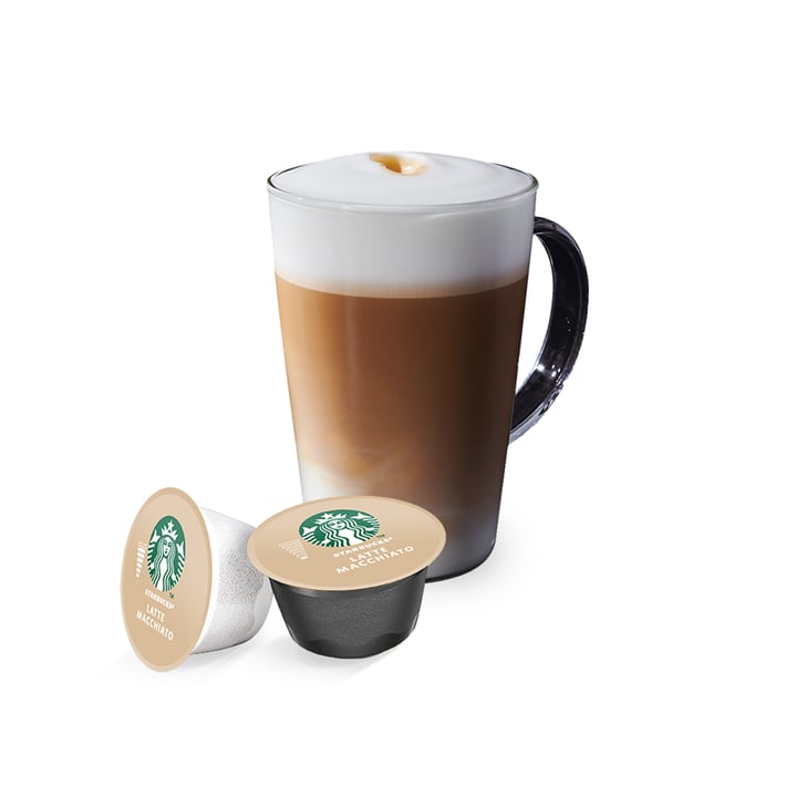 Nescafé Кафе капсула DG Starbucks, Latte Macchiato, 12 броя