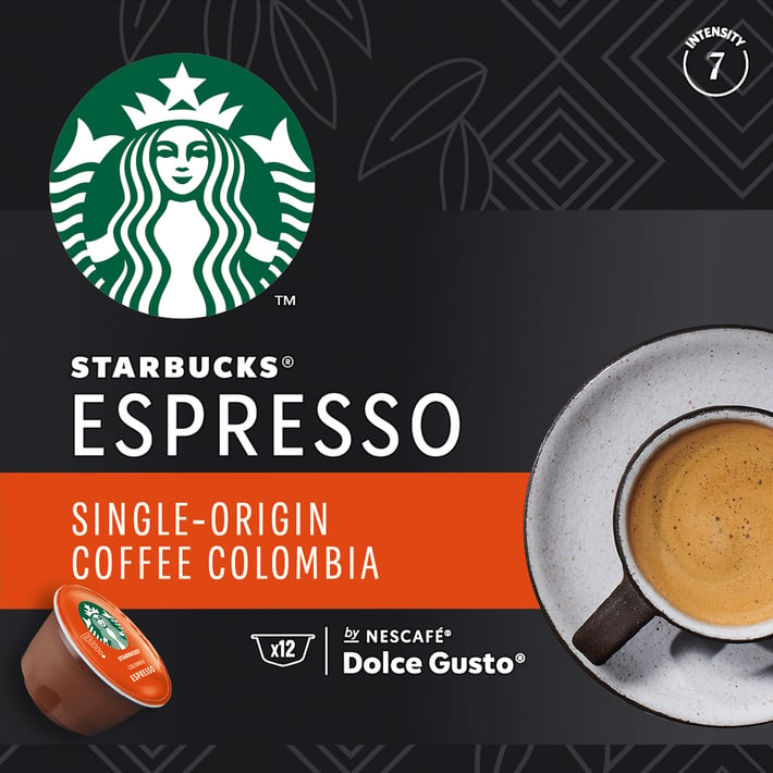 Nescafé Кафе капсула DG Starbucks, Medium Colombia, 12 броя
