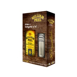 William Peel Уиски, 700 ml, в комплект с чаша за коктейл