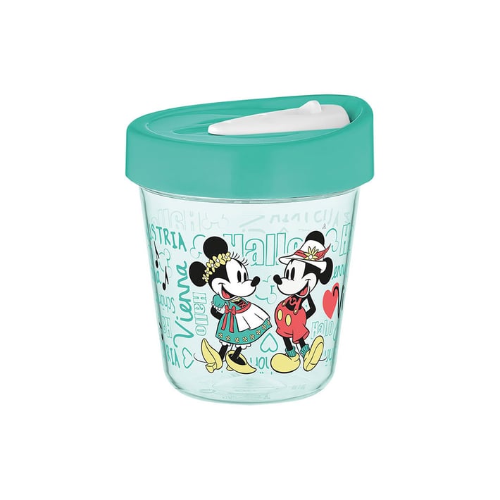 Disney Чаша за пътуване Виена, с капак, 350 ml, зелена