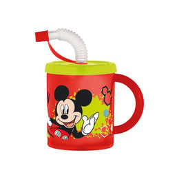 Disney Чаша със сламка и дръжка Mickey Mouse, 210 ml
