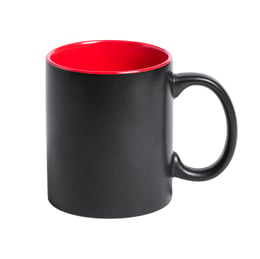 Cool Чаша Bafy, керамична, 350 ml, черно и червено