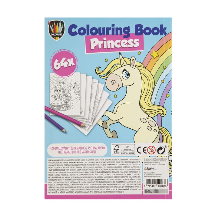 Grafix Книжка за оцветяване Принцеса, А5, 64 страници