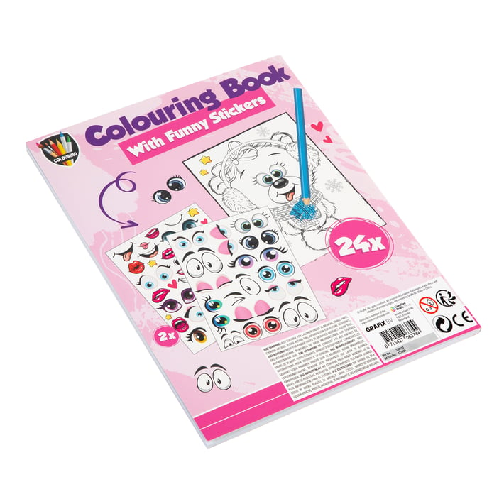 Grafix Книжка за оцветяване, А4, със стикери, за момиче