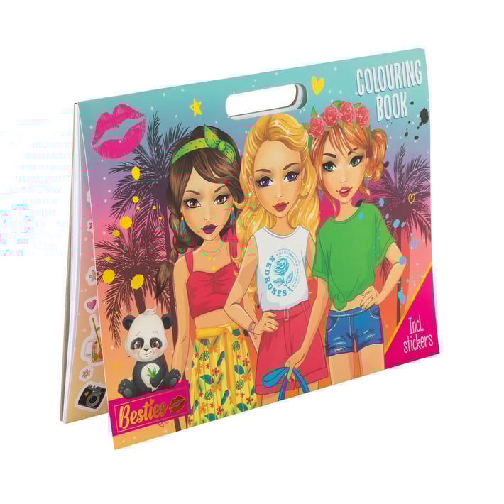 Moxy Книжка за оцветяване, със стикери, 26 х 35.5 cm, 25 листа