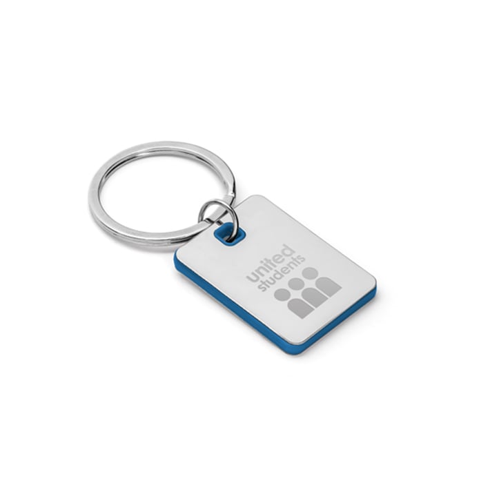 Ключодържател 93372, метален, 29 x 40 x 4 mm, син