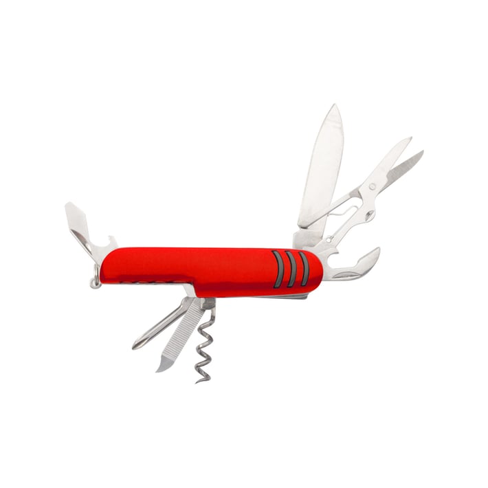 Cool Джобен нож Shakon, мултифункционален, червен