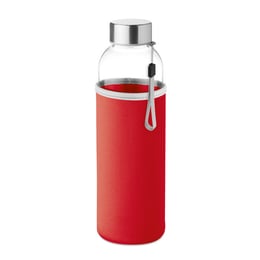 More Than Gifts Бутилка Utah Glass, с червен калъф, 500 ml
