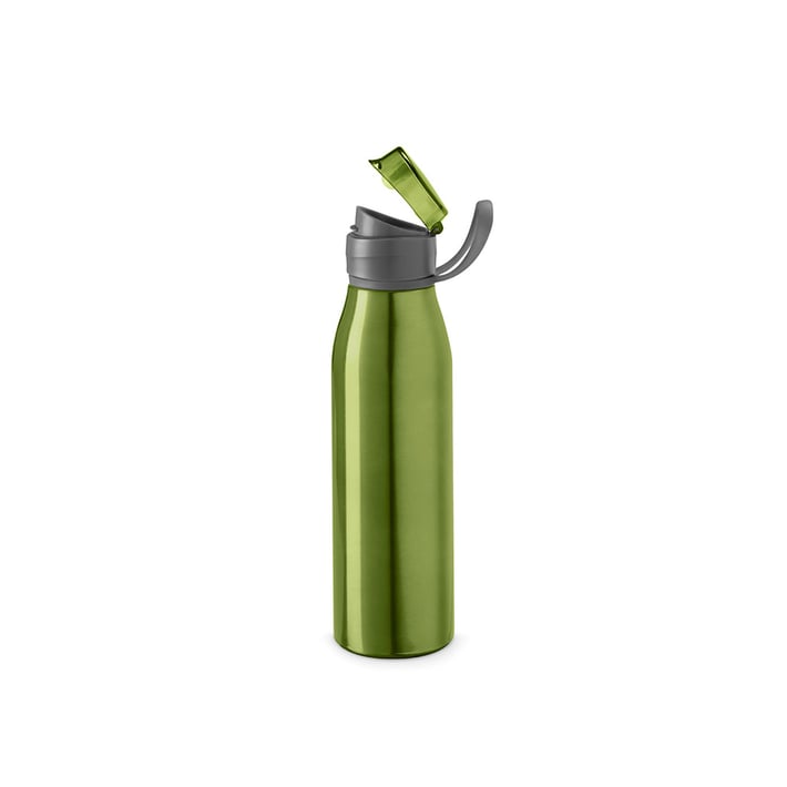 Hi!dea Бутилка Korver, спортна, метална, 650 ml, зелена