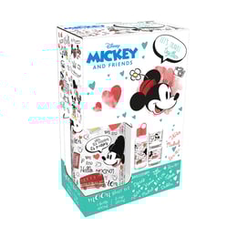 Disney Бутилка за пътуване, в комплект с 2 стъклени чаши, червена