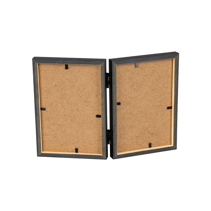 Goldbuch Рамка за снимка, двойна, дървена, 10 х 15 cm, черна