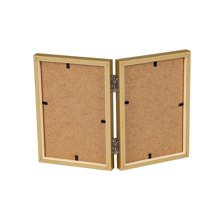 Goldbuch Рамка за снимка, двойна, дървена, 10 х 15 cm, златиста