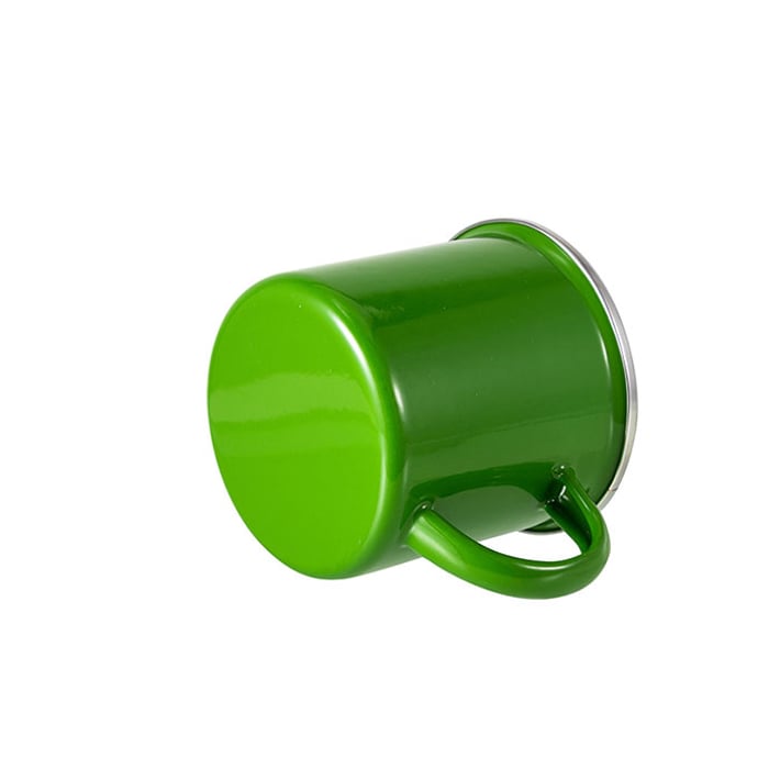 BESTSUB Канче с дръжка, емайлирано, зелено, 360 ml, с възможност за персонализация