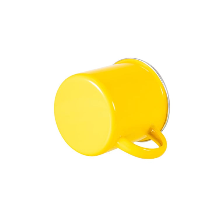 BESTSUB Канче с дръжка, емайлирано, жълто, 360 ml, с възможност за персонализация