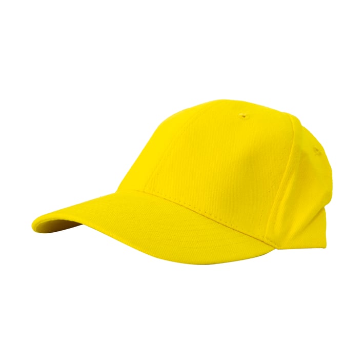 Бейзболна шапка, 6-панелна, жълта, с включен печат на лого до 10 x 10 cm