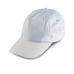 Бейзболна шапка, 5-панелна, полиестер, бяла, 10 броя