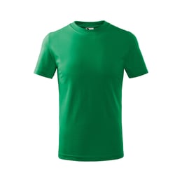 Malfini Детска тениска Basic 138, размер 122 cm, възраст 6 години, зелена