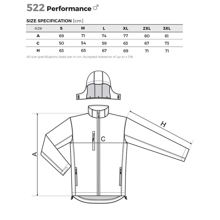 Malfini Мъжко яке Performance Softshell 522, размер XL, черно