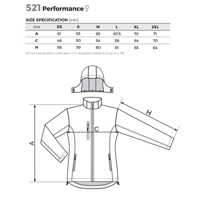 Malfini Дамско яке Performance Softshell 521, размер M, черно