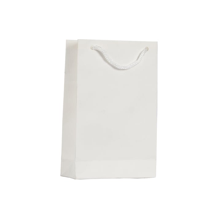 Хартиена торбичка, бяла, 12 x 19 cm