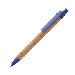 Еко химикалка Carina, корк и пластмаса, синя