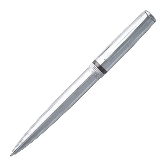 Hugo Boss Химикалка Gear Metal, в кутия, сребриста