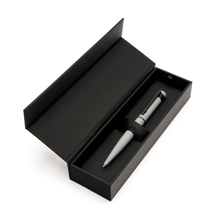 Hugo Boss Химикалка Loop Matt, в кутия, сива