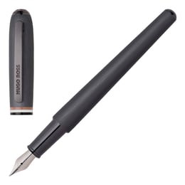 Hugo Boss Писалка Contour Iconic, в кутия, тъмносива