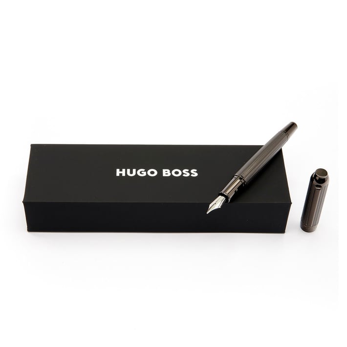 Hugo Boss Писалка Elemental, в кутия, хром