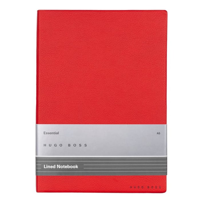 Hugo Boss Тефтер Essential Storyline, на редове, A5, червен