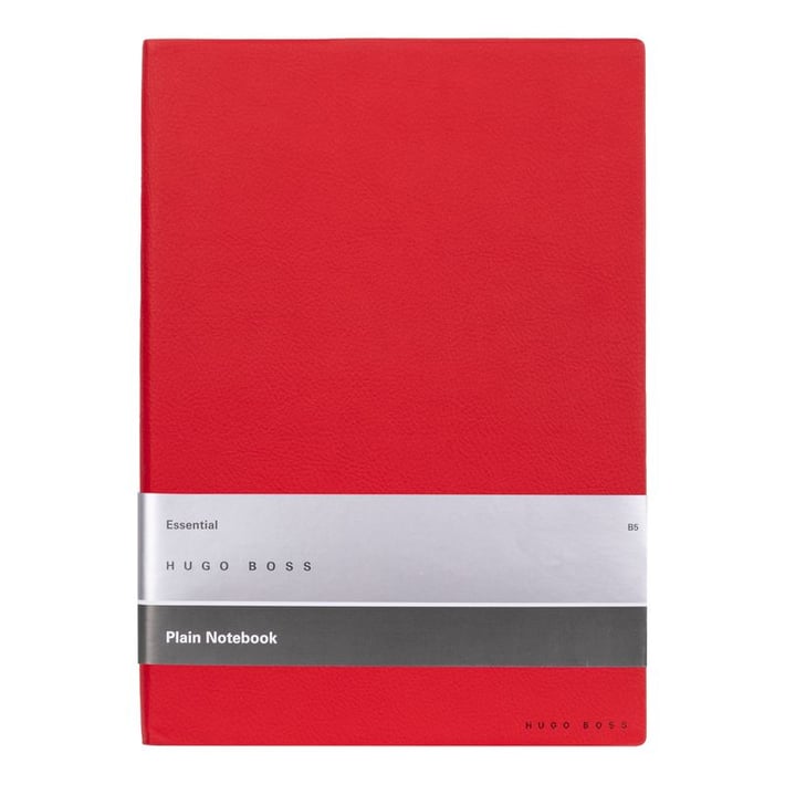Hugo Boss Тефтер Essential Storyline, бели листове, B5, червен