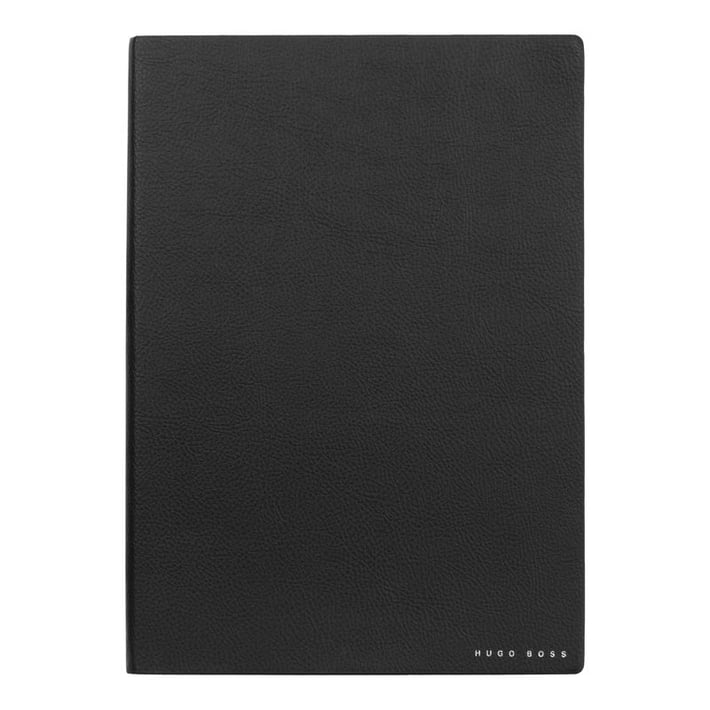 Hugo Boss Тефтер Essential Storyline, бели листове, B5, черен