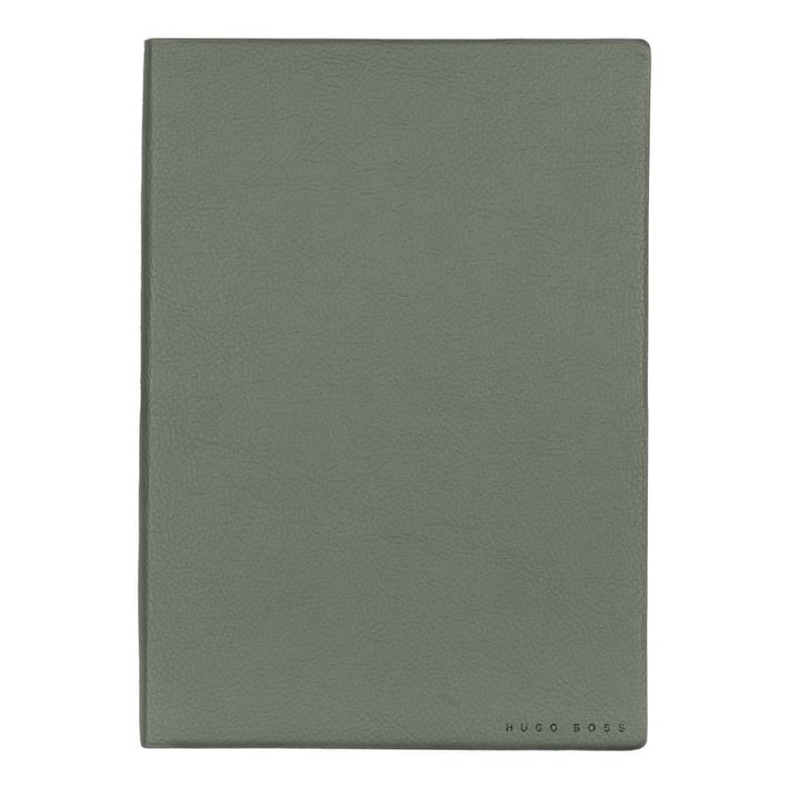 Hugo Boss Тефтер Essential Storyline, бели листове, A5, тъмнозелен
