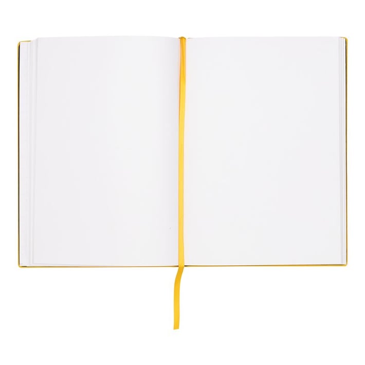Hugo Boss Тефтер Essential Storyline, бели листове, A5, жълт