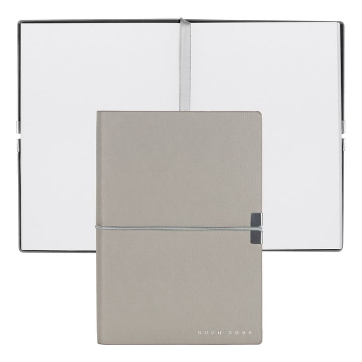 Hugo Boss Тефтер Elegance Storyline, бели листове, A6, сив