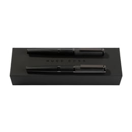 Hugo Boss Комплект ролер и писалка Formation Glare, черни