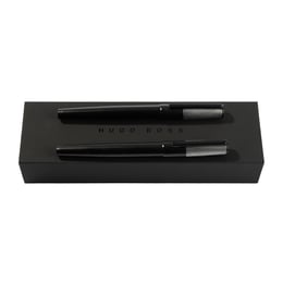 Hugo Boss Комплект ролер и писалка Gear Minimal, черно-сини
