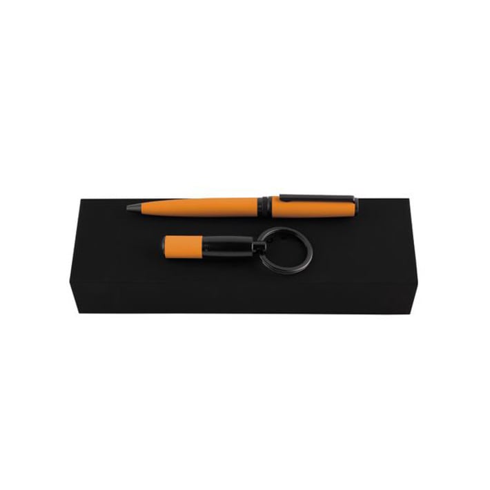 Hugo Boss Комплект химикалка и ключодържател Gear Matrix, жълти