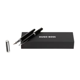 Hugo Boss Комплект химикалка и писалка Gear Icon, в кутия, черни