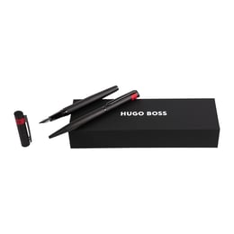 Hugo Boss Комплект писалка и химикалка Loop Diamond, черни