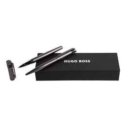 Hugo Boss Комплект ролер и химикалка Loop Diamond, матови, хром
