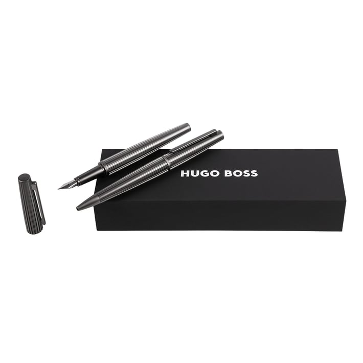 Hugo Boss Комплект писалка и химикалка Nitor, в кутия, черни
