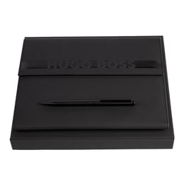 Hugo Boss Комплект химикалка и конферентна папка Cloud Matte, А5, черни